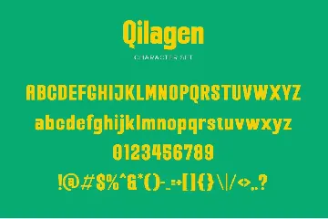 Qilagen - Modern Condensed Sans Serif font