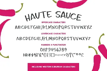 Haute Sauce Handwriting font