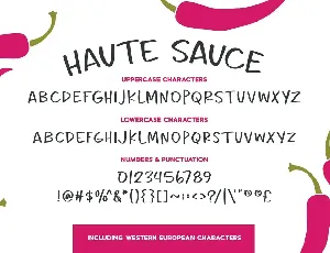 Haute Sauce Handwriting font