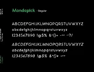 Mondapick Sans Serif Font Family