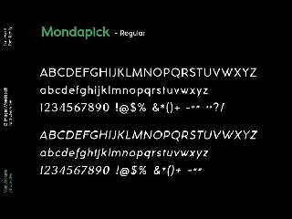 Mondapick Sans Serif Font Family
