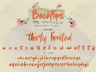 Backflipss - Brush Display Typeface font