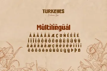 Turkeyes - Bohemian Type font