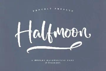 Halfmoon Modern Handwriting Font