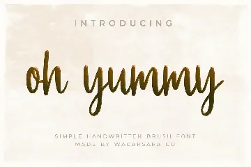 Oh Yummy Script font