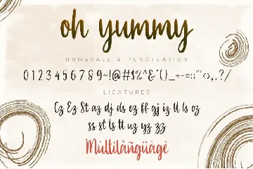 Oh Yummy Script font