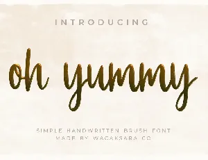 Oh Yummy Script font