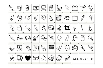 Drawing Tools Dingbat font