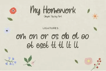 My Homework - Simple Display Font