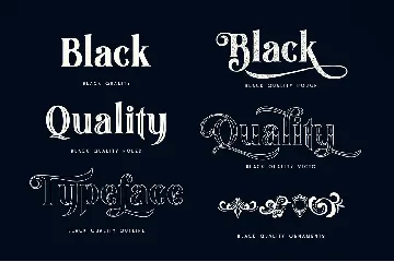 Black Quality Typeface font