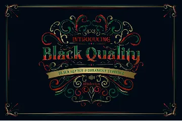 Black Quality Typeface font