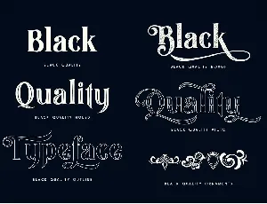 Black Quality Typeface font