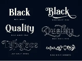 Black Quality Typeface font