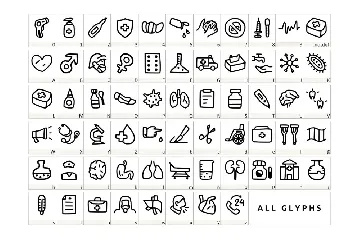 Medical Doodle Dingbat font