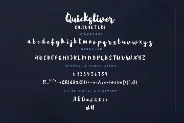 Quicksliver Brush Advertisement Font