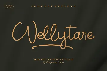 Wellytare Monoline Script Font