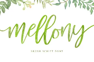 Mellony brush script font