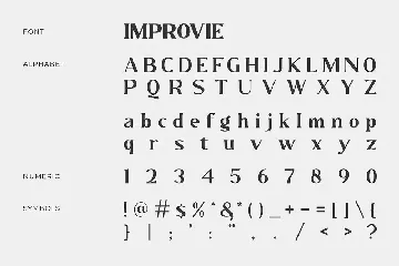 IMPROVIE - Bold Serif Font