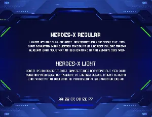 Heroes-X - Futuristic and Modern Display Font