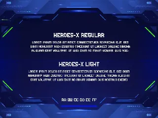 Heroes-X - Futuristic and Modern Display Font