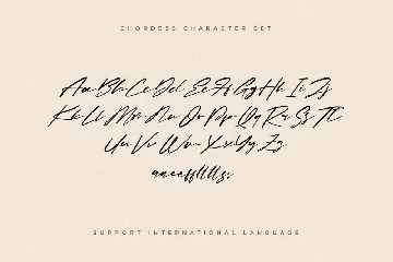 Chordess - The Minimal Script Font