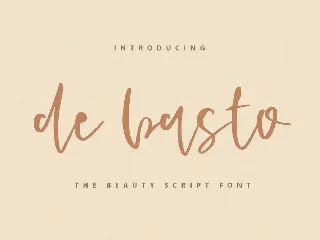 De Basto - A Beauty Script Font