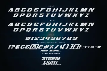 STORMLIGHT - Race Theme Display Font