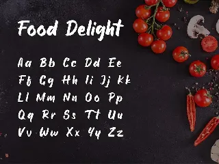 Food Delight Script and Handwritten  Font