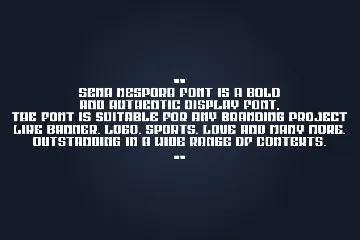 Sena Nespora font