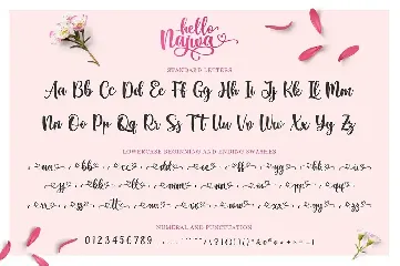 Hello Najwa - Modern Script Font