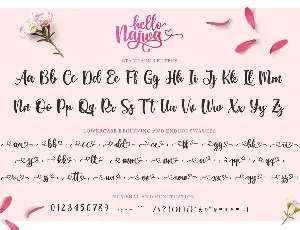 Hello Najwa - Modern Script Font