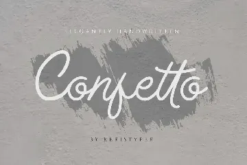 Confetto Monoline Elegantly Handwritten Font