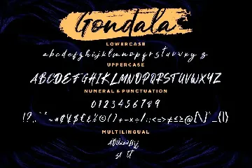 Gondala Handbrush Advertisement Font