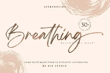 Breathing Brush Signature Font