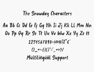 The Snowday font