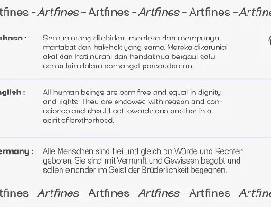 Artfines font