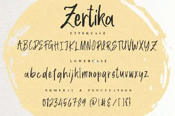 Zertika - A Handdrawn Typeface Font