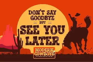 Modern Cowboys - Cartoonist Western  Typeface font