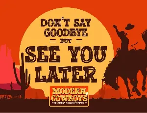 Modern Cowboys - Cartoonist Western  Typeface font