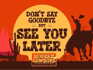 Modern Cowboys - Cartoonist Western  Typeface font