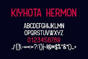 Kiyhota Hermon font