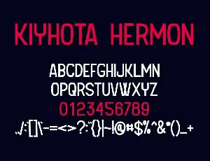 Kiyhota Hermon font