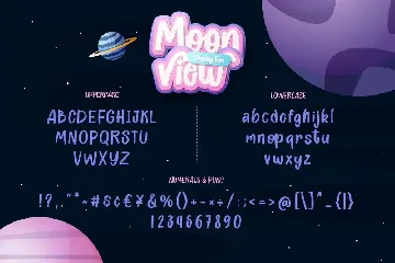 Moonview Display Children Fun font