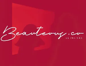 Red Bells Monoline Signature Script Font