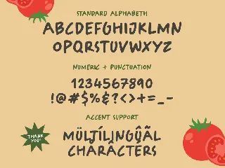 Tomatoes Cake Handwriting Font