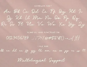 Bathilda Monoline font