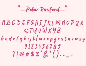 Peter Rasford font