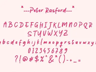 Peter Rasford font