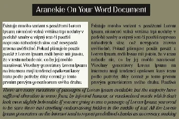 Aranekie font