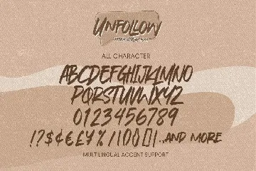 Unfollow - Rough Display Font